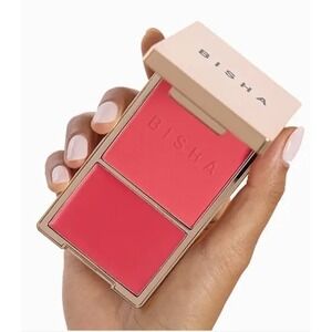 BISHA Essential Duo Blush in Bahamas (peachy coral) CREME 0.14 OZ POWDER 0.28 OZ